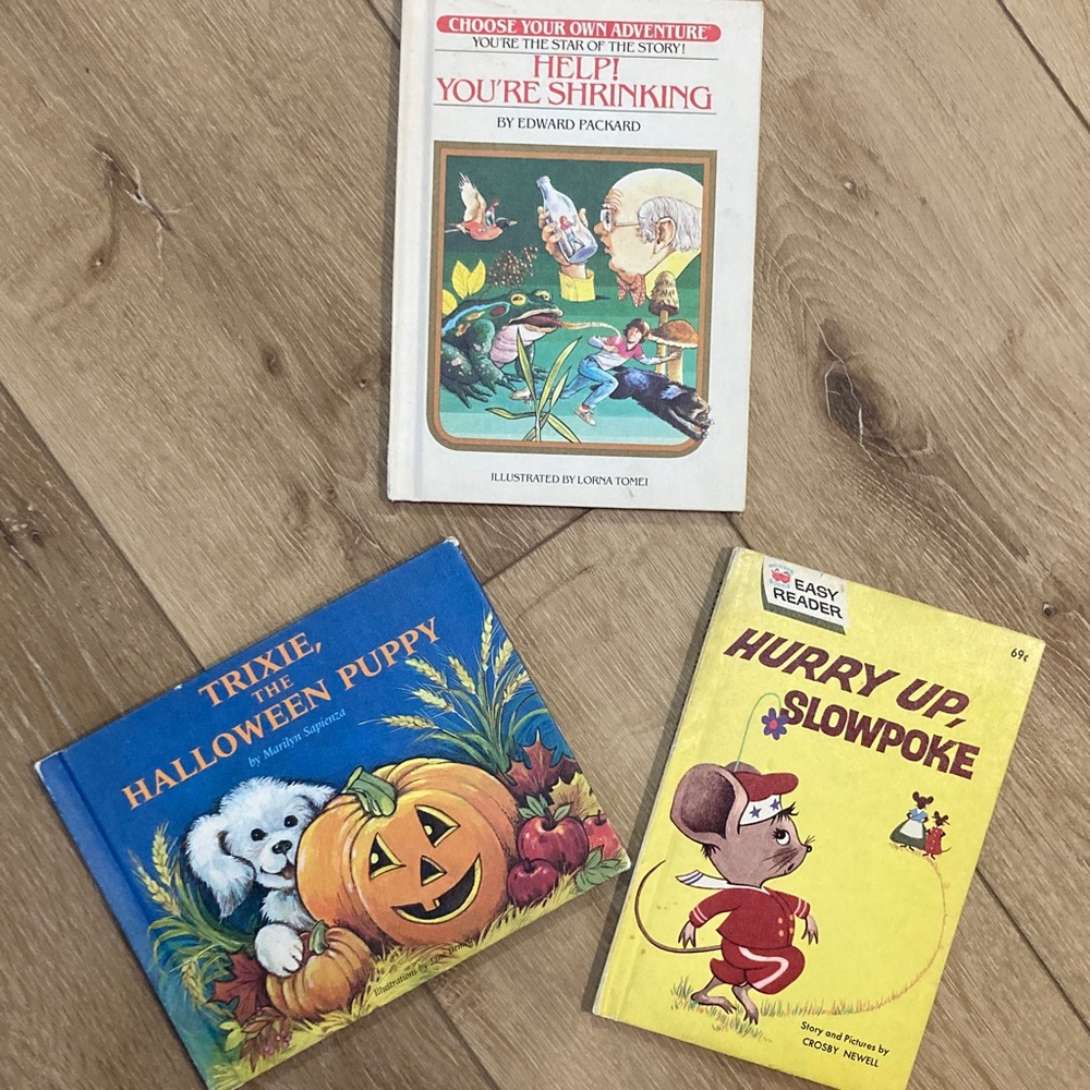 Vintage hardcover easy reader choose your own adventure children’s book bundle